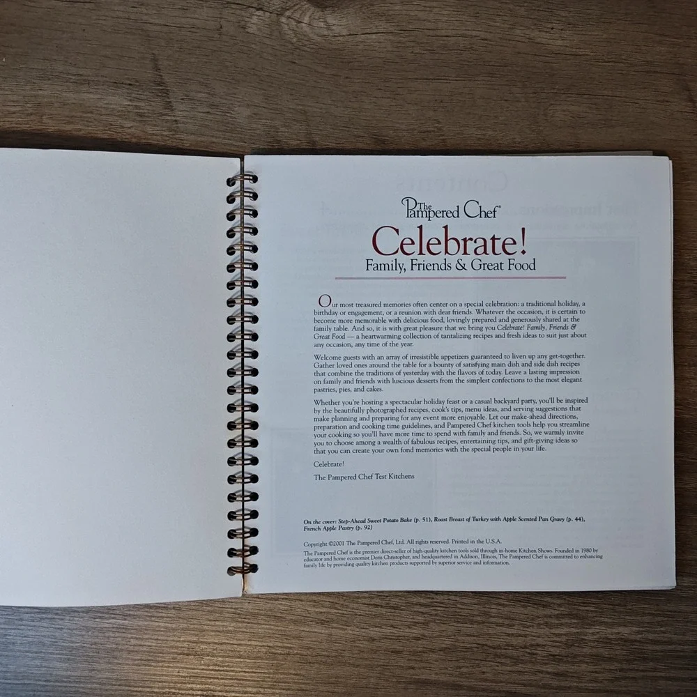 Pampered Chef Cookbook Set 4 Books OS Multicolor Spiral‎ Bound Recipe Collection